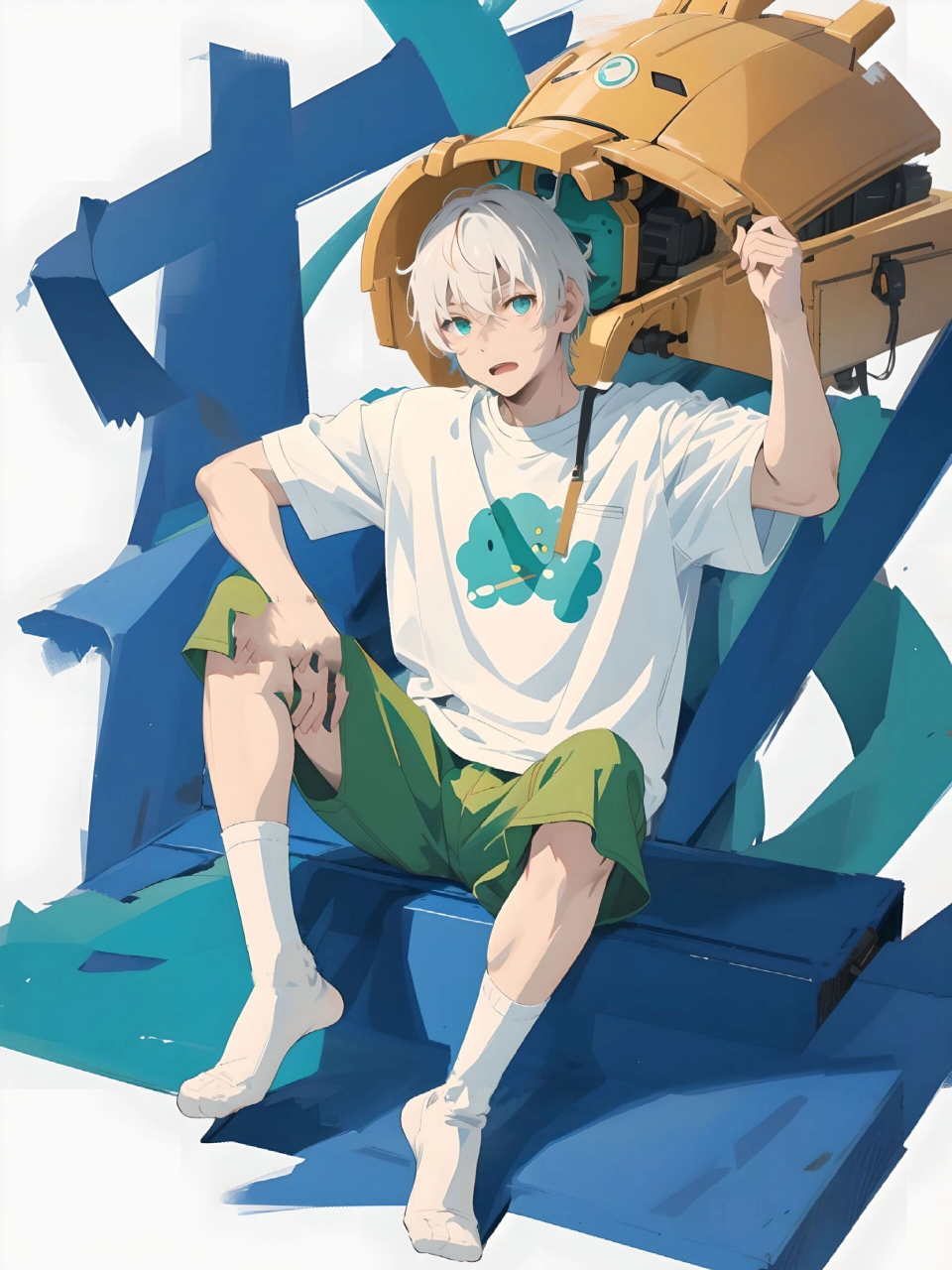 五一白袜少年带小兔子出去玩丨男生壁纸               图片由mewxai