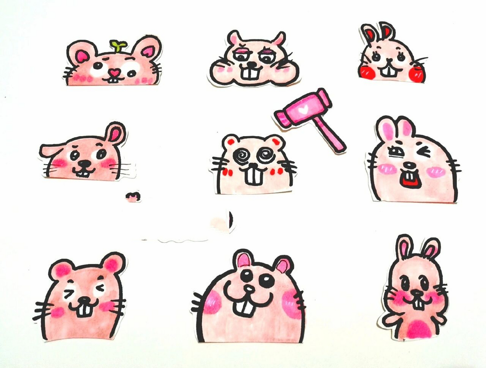 【地鼠】简笔画 打地鼠