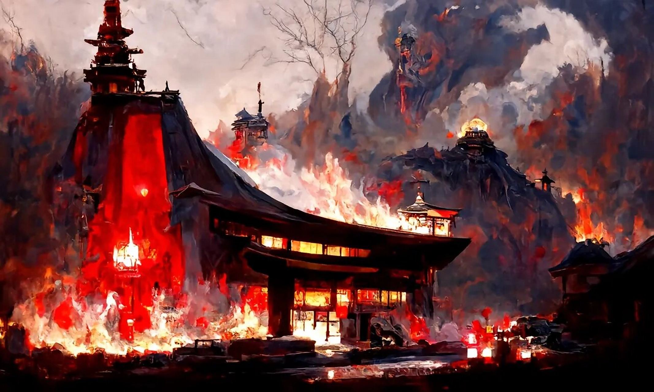 壁纸(惊封) 惊封副本——邪神祭.船屋 老福特画师:夕何(ai制作)
