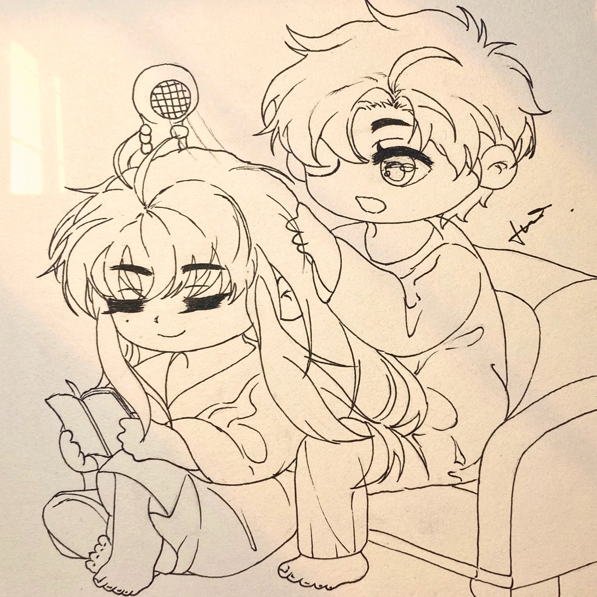 《不健全关系》q版画 这部漫画好好看 临摹漫画封面