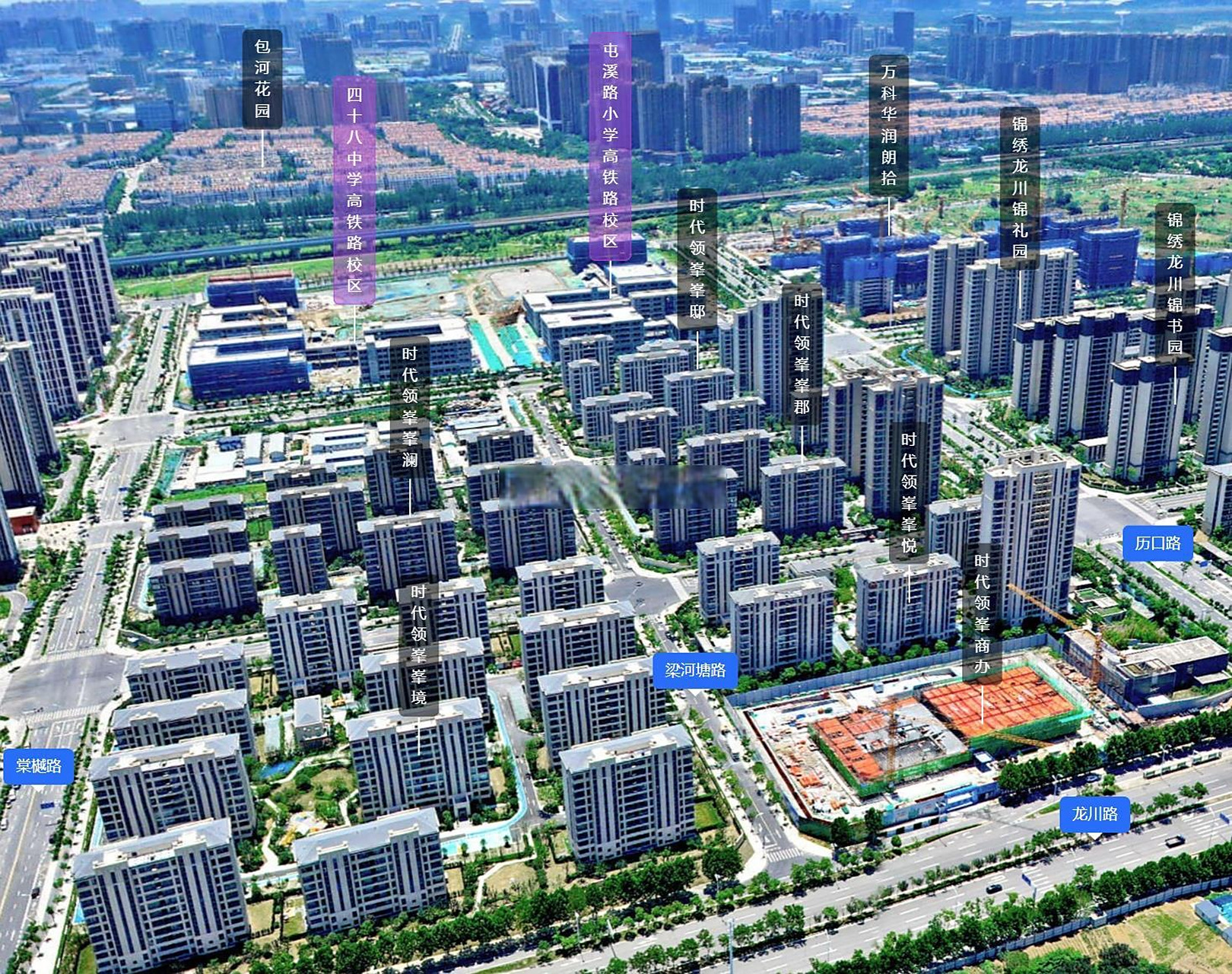 淝河板块时代领峯几个地块的楼盘名称终于弄清楚了.