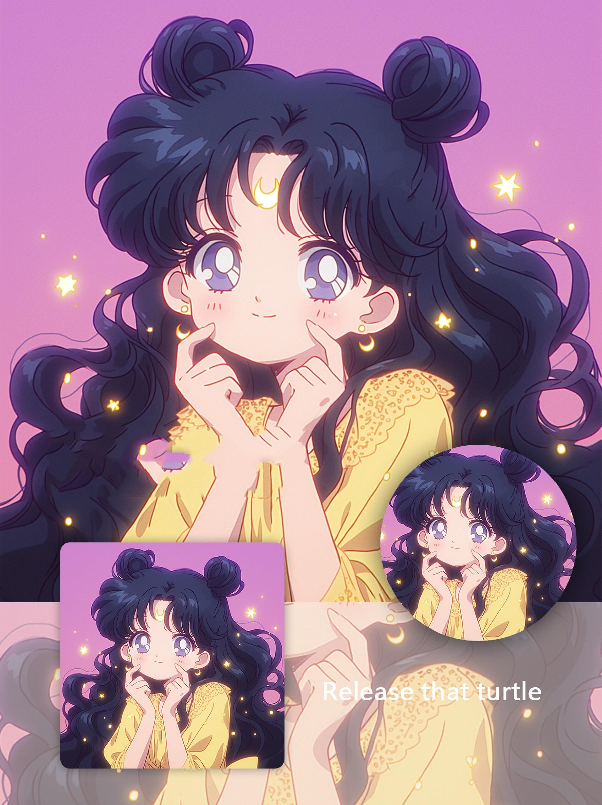 繁星的月野兔·露娜 | 美少女战士头像 可爱的露娜来啦78 78星星