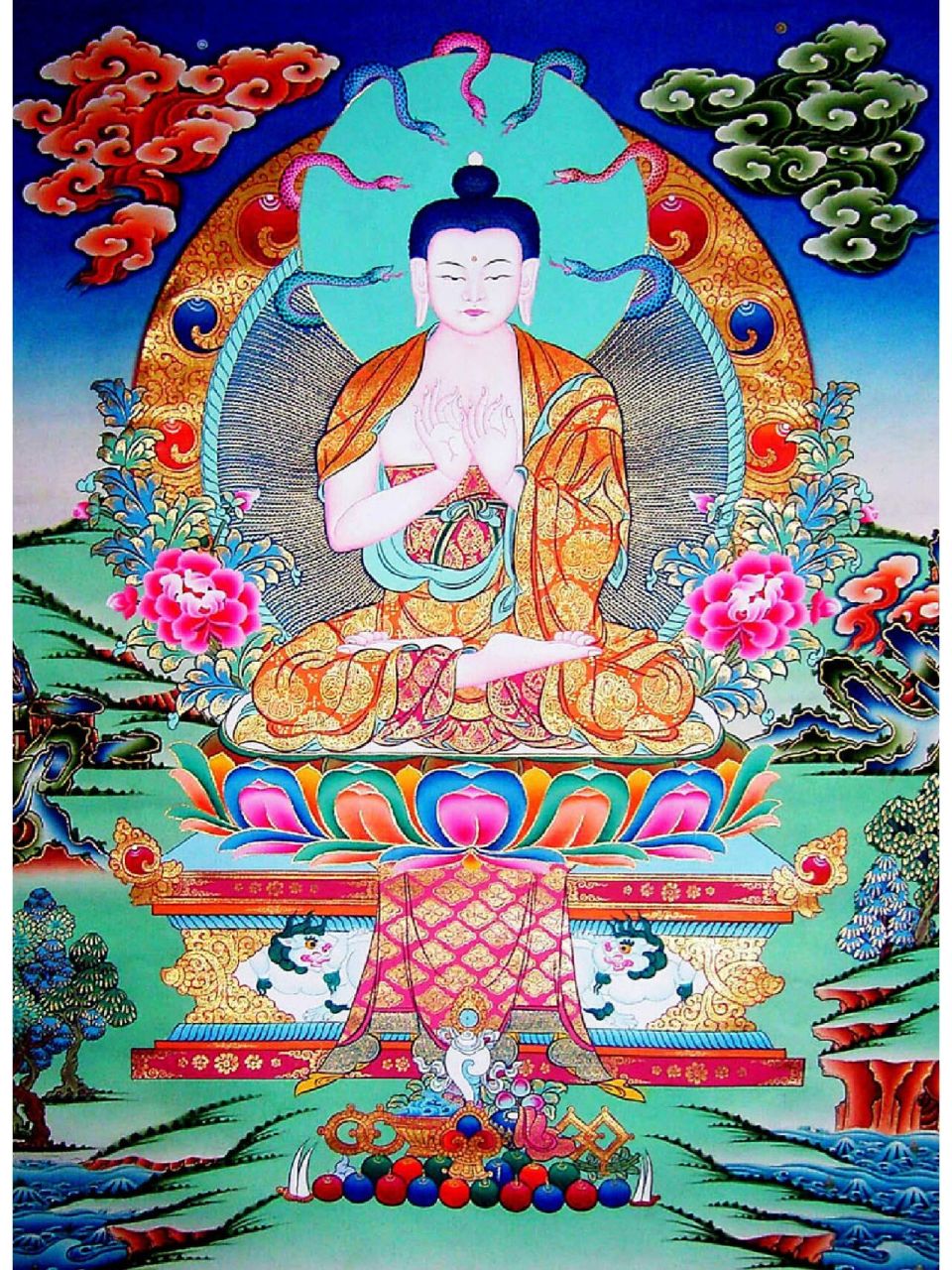 唐卡【龙尊王佛】 沃唐卡编号:ac15368