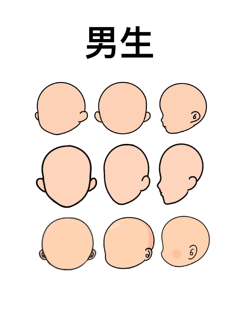 卡通人物的脸型怎么画图片