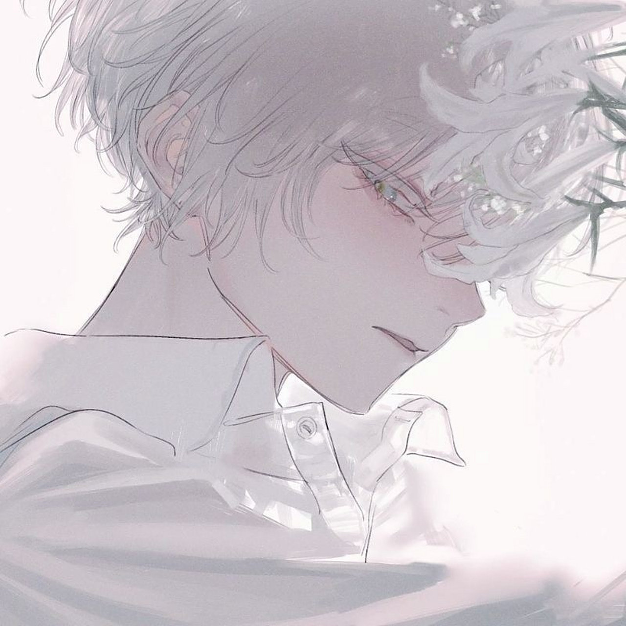 (头像)白色系动漫男头像 (头像)白色系动漫男头像