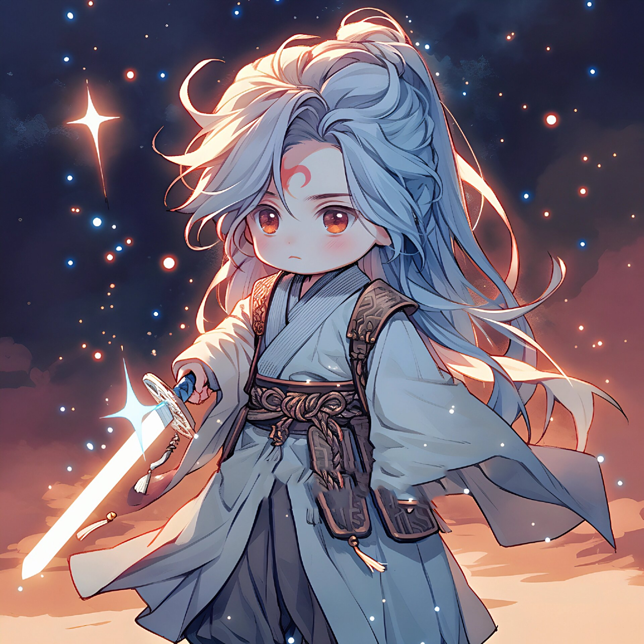 萌版剑客,可可爱爱滴!|古风男生头像