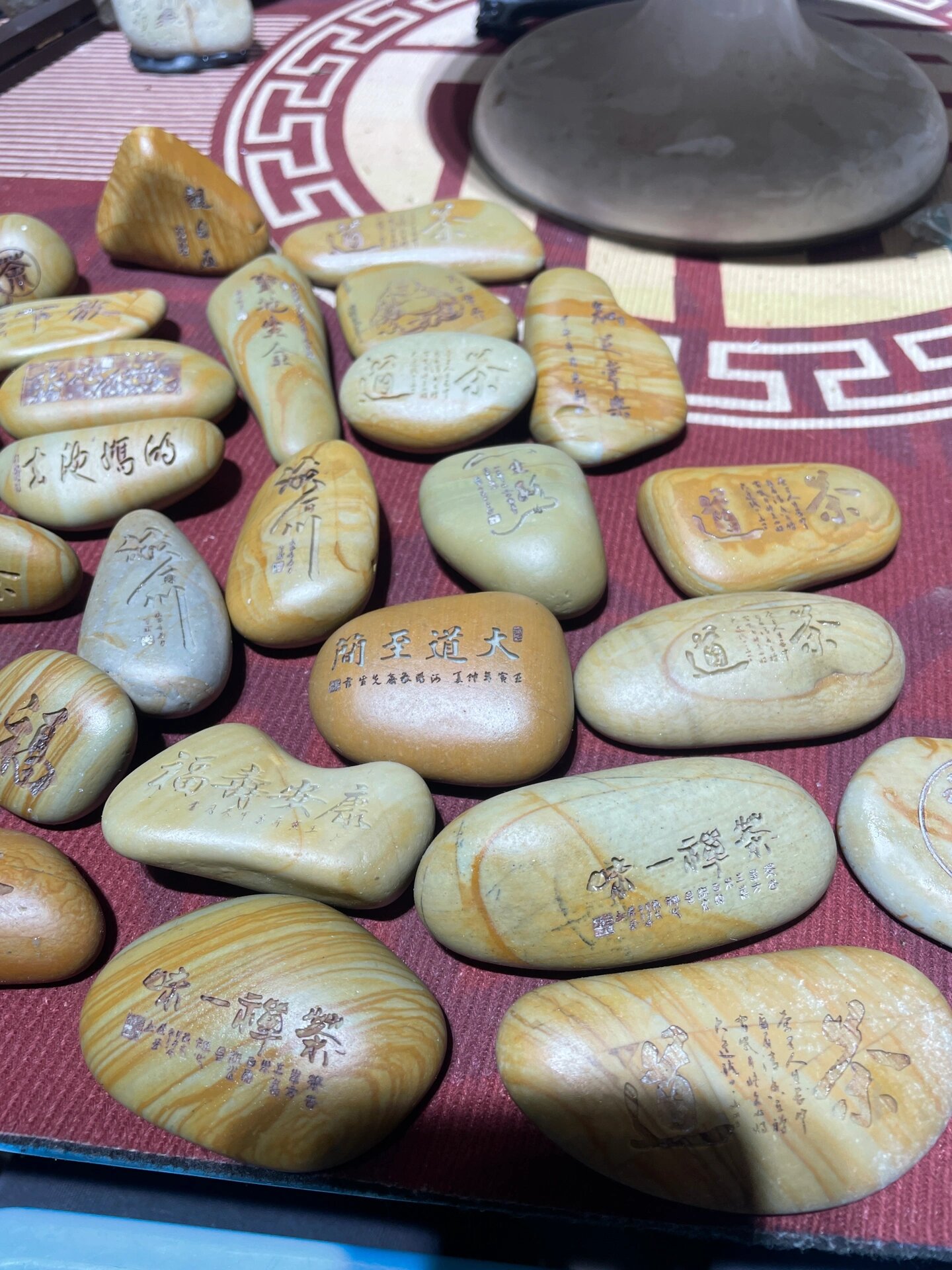 松花石雕刻摆件工艺品 小茶宠