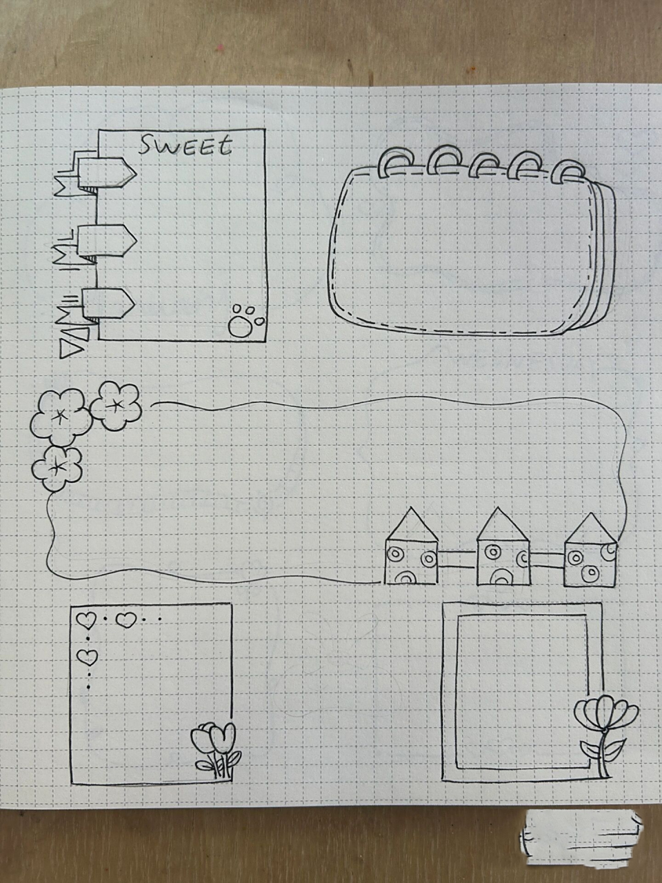 手帐素材|边框|简笔画