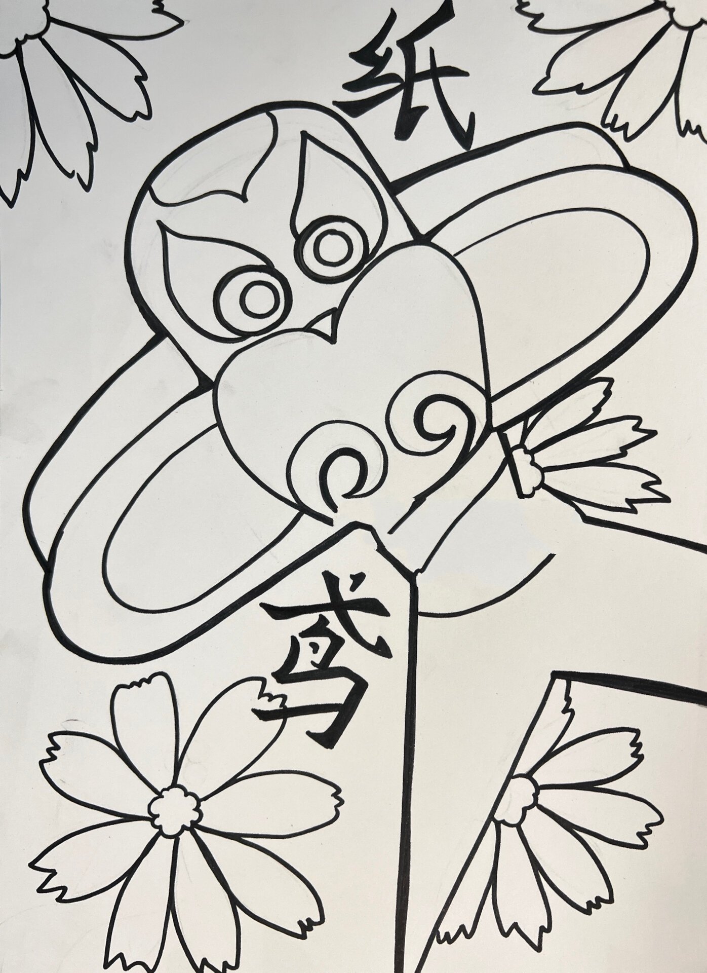 绘画合集 | 《风筝主题》77线稿  简单的整理了一波风筝主题的合集