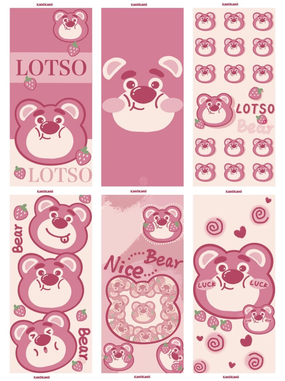 手机壁纸|草莓熊壁纸 最近超爱粉色的好嘛 i like pink 01原创壁纸