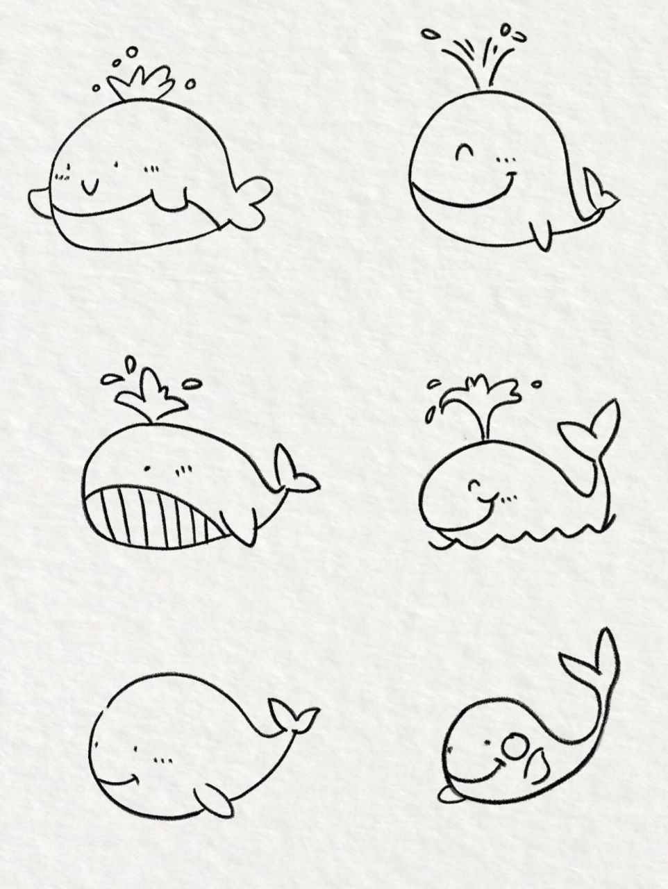 可爱小鲸鱼图片简笔画图片