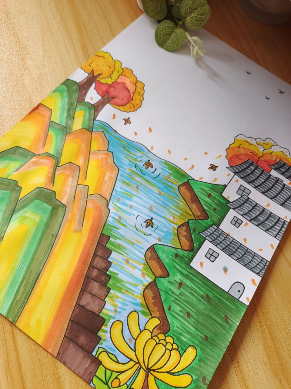 寒露 古诗配画 秋天主题画