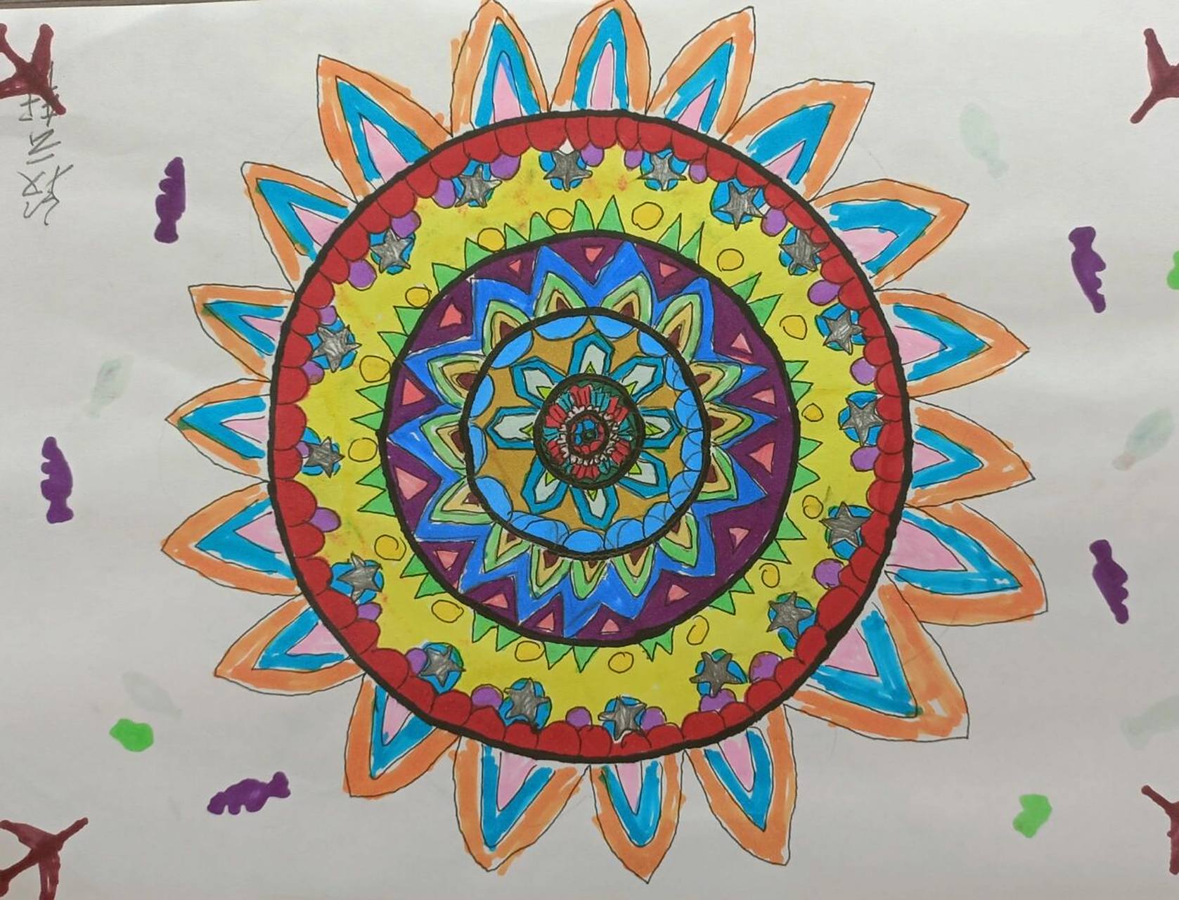 小学美术|学生作品|万花筒  三年级美术上册 万花筒