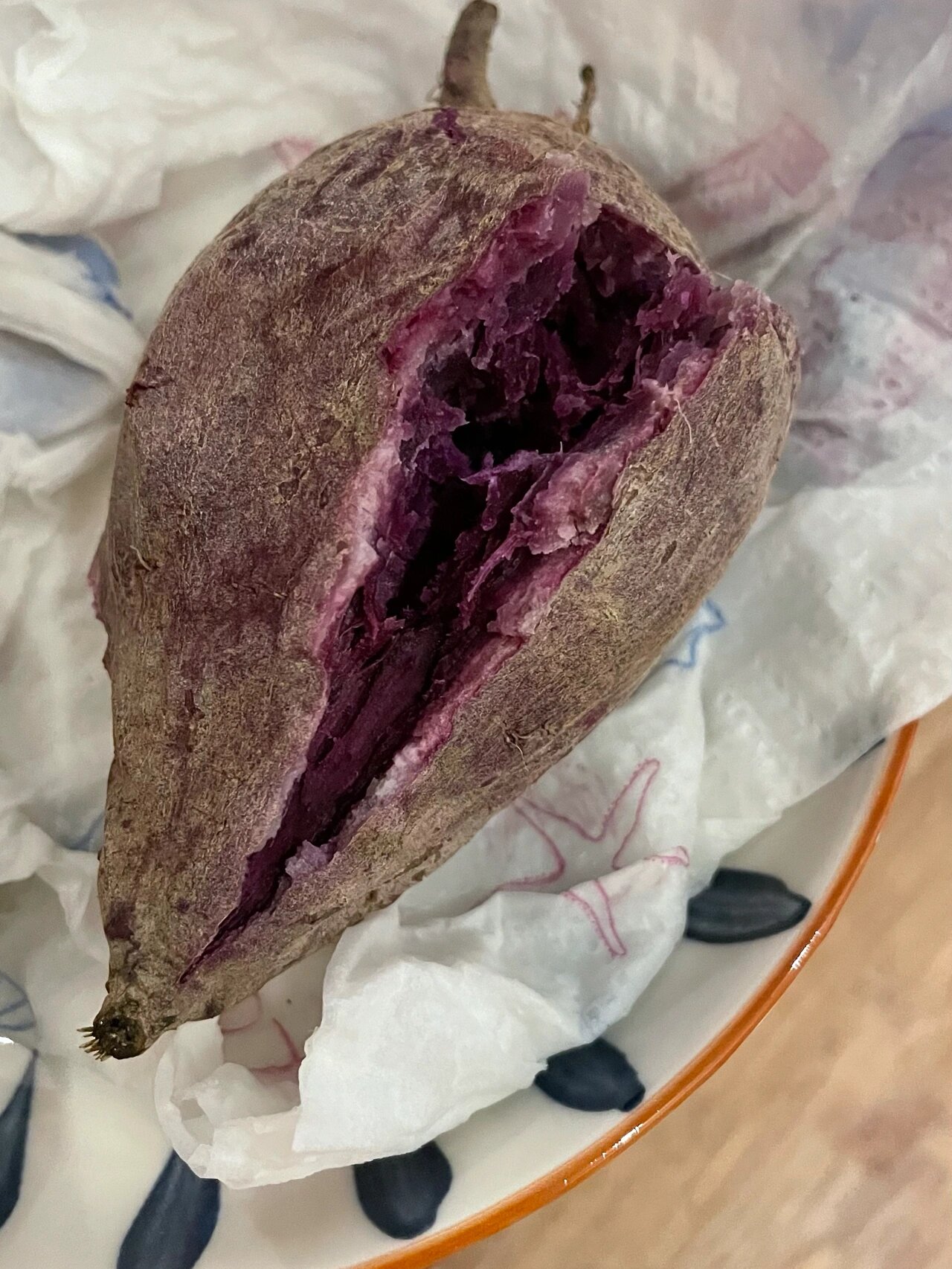 微波炉加热紫薯太干了!