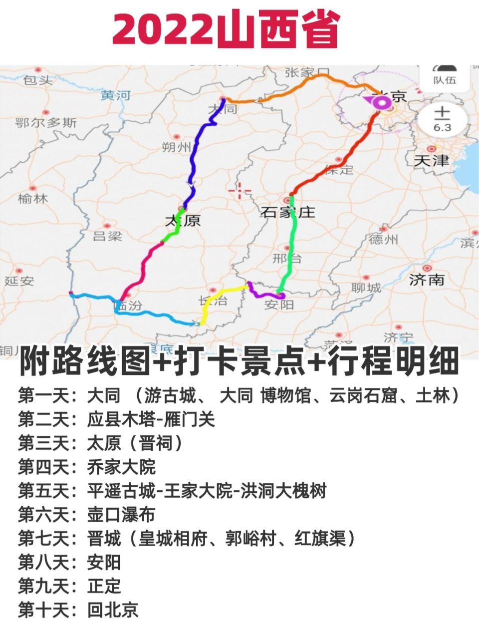 山西自驾游最佳线路图图片