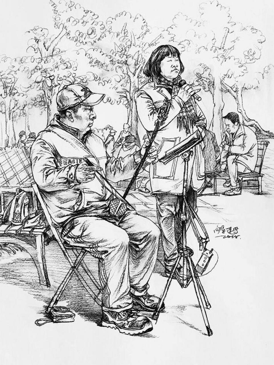 速写示范|一组速写场景图,适合临摹 关注我不迷路, 分享艺考干货,资讯