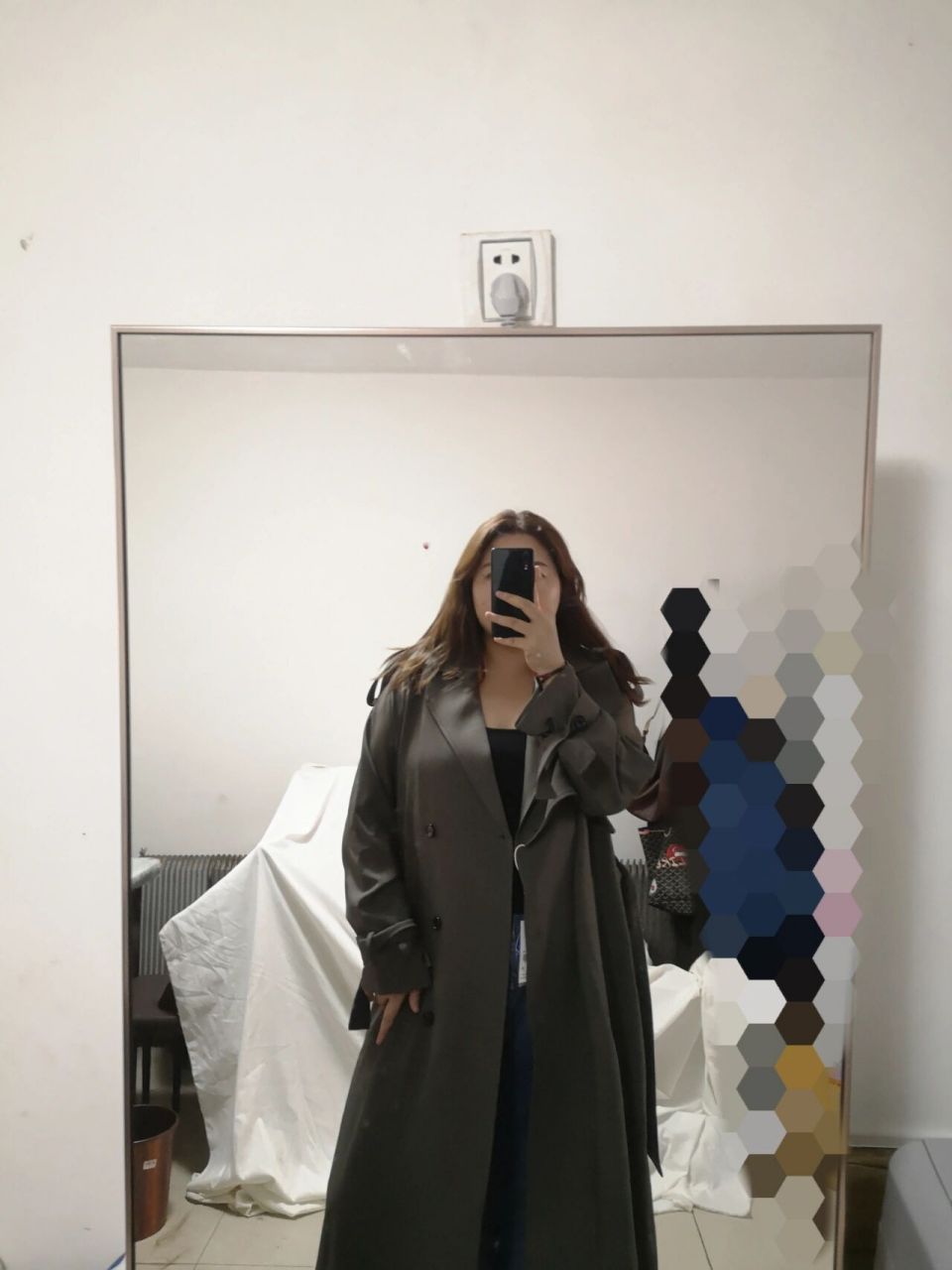 168 180斤‖大码风衣 李潇洒家 99李潇洒家 灰咖色风衣,颜色比较