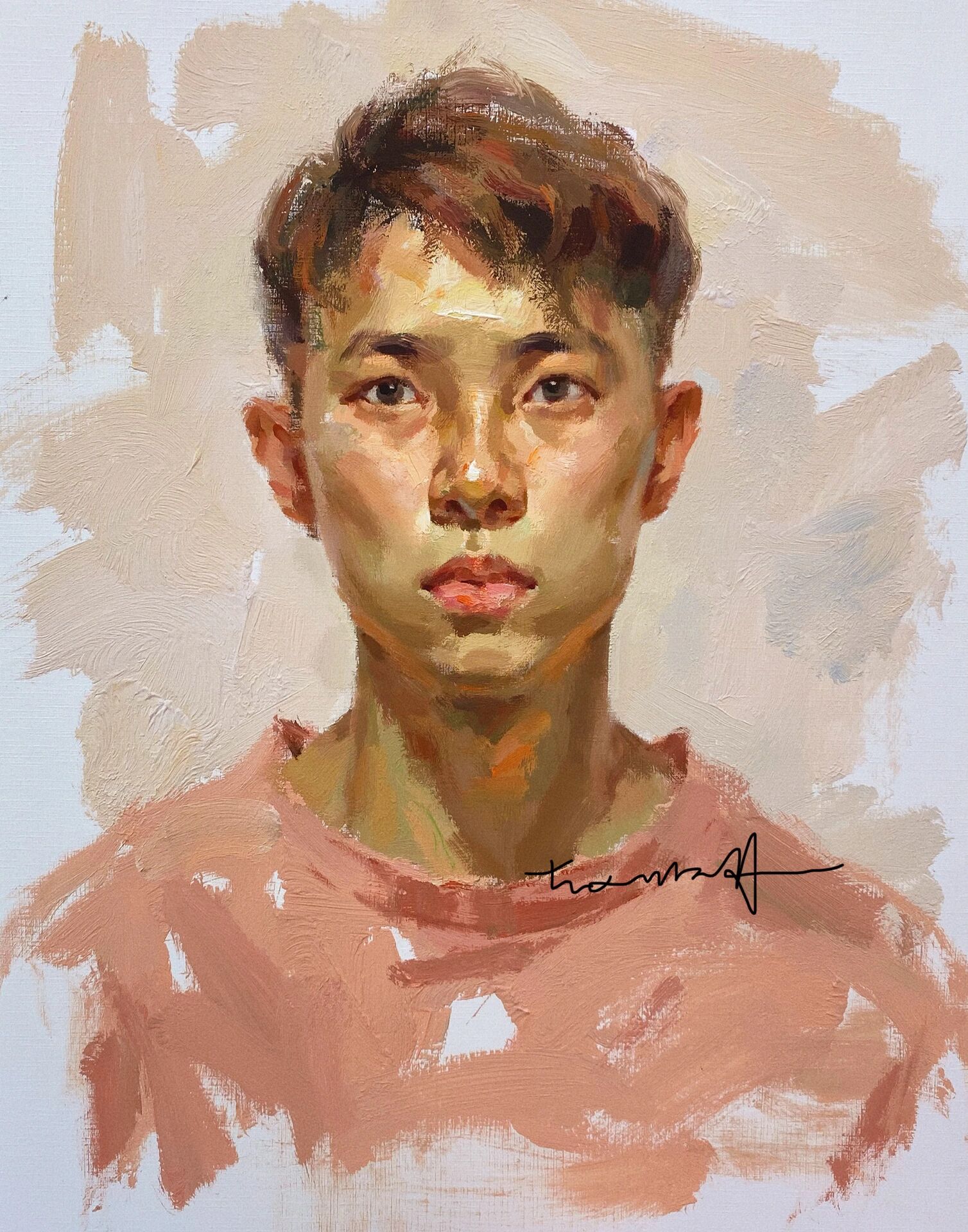 彩头男青年示范