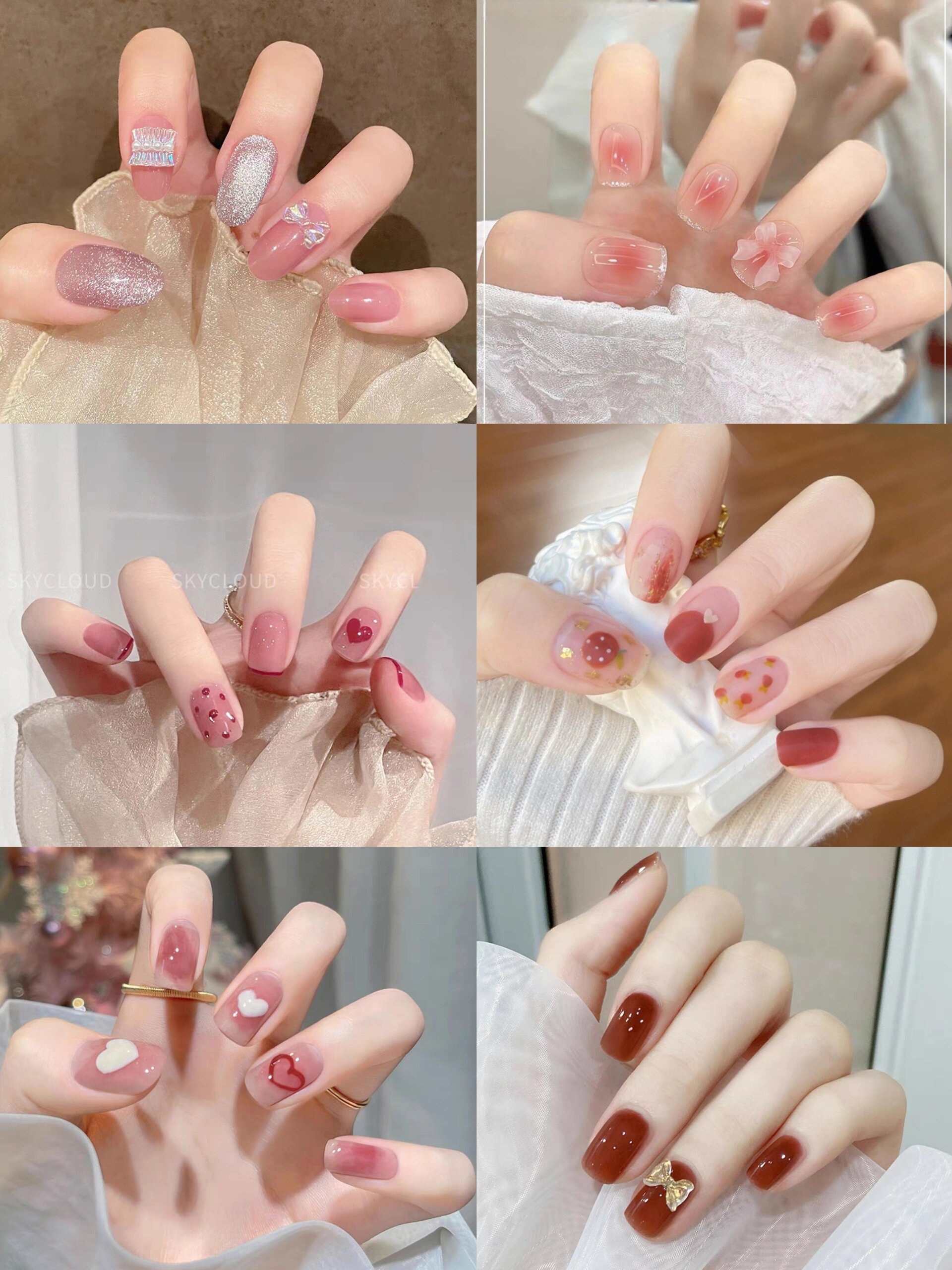 清新甜美气质美甲💅学生党显白可爱穿戴甲
