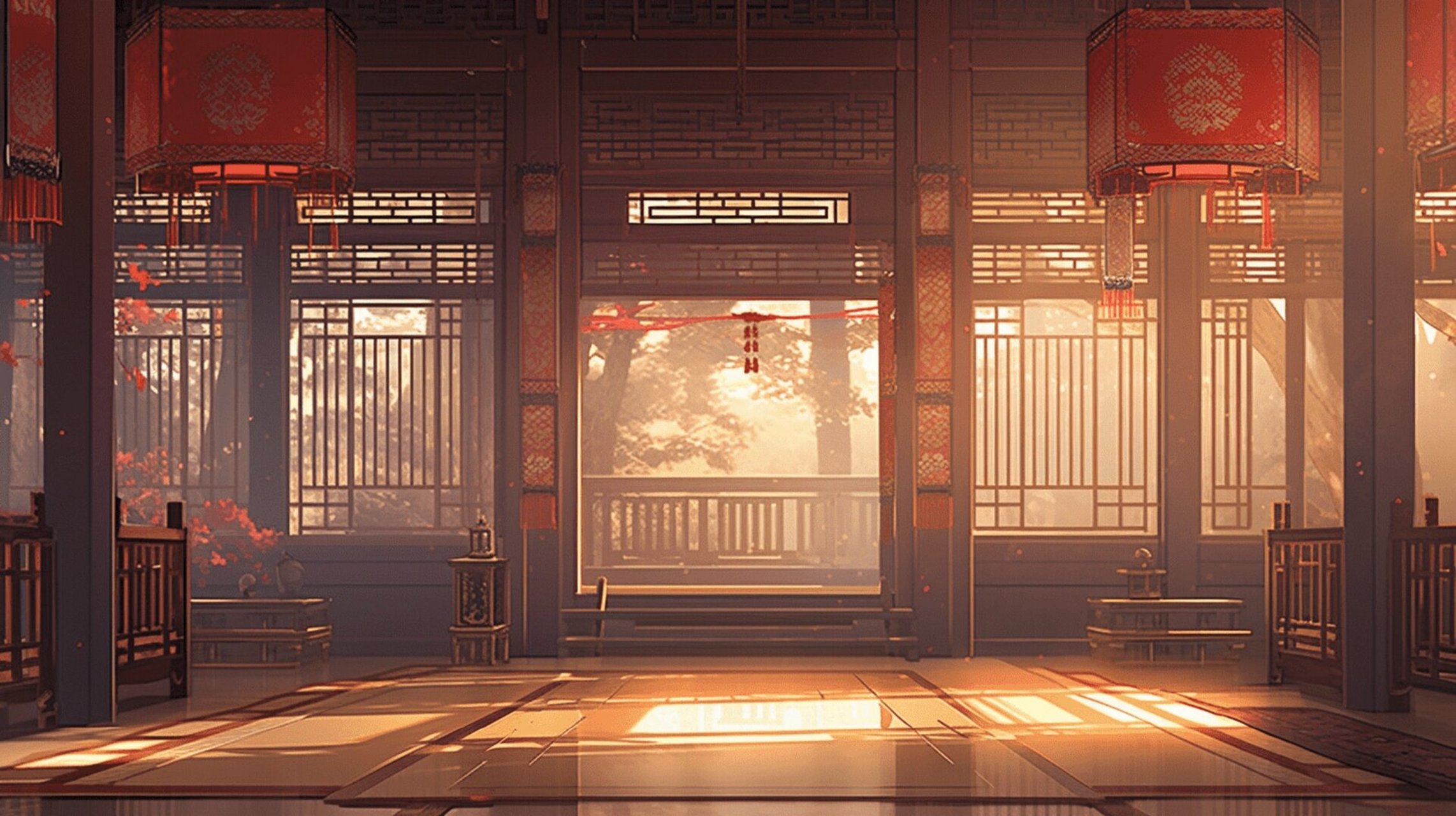 【可商素材160】古风宫殿室内 编号b160 	 #每日壁纸# #ai绘画# #壁纸