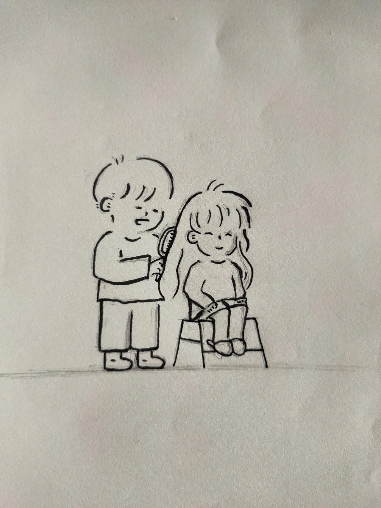 简笔画|幸福时刻