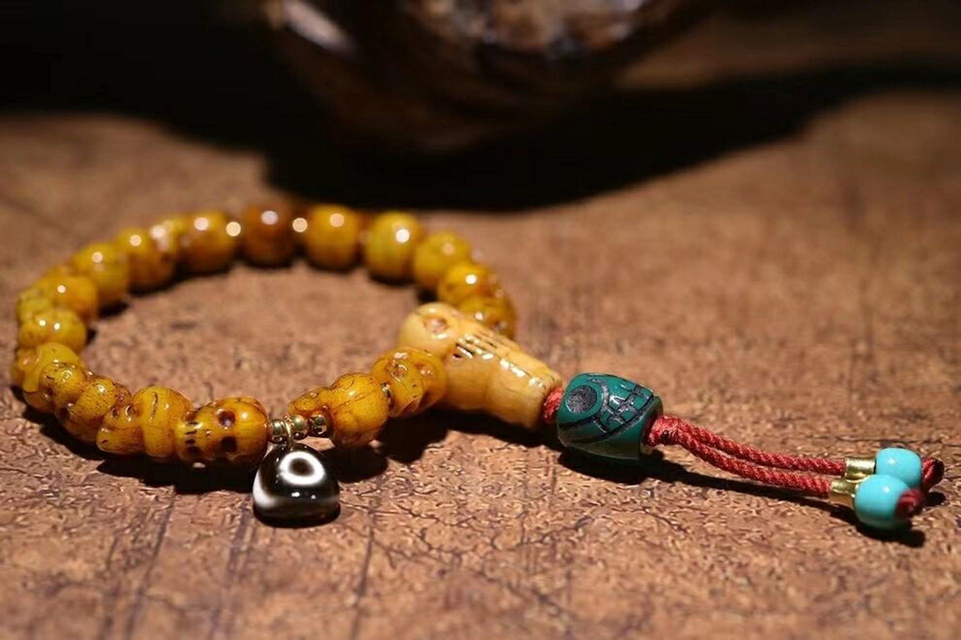 藏民回流——尸陀林手串 97藏民回流——尸陀林手串,蝌蚪纹特征明显