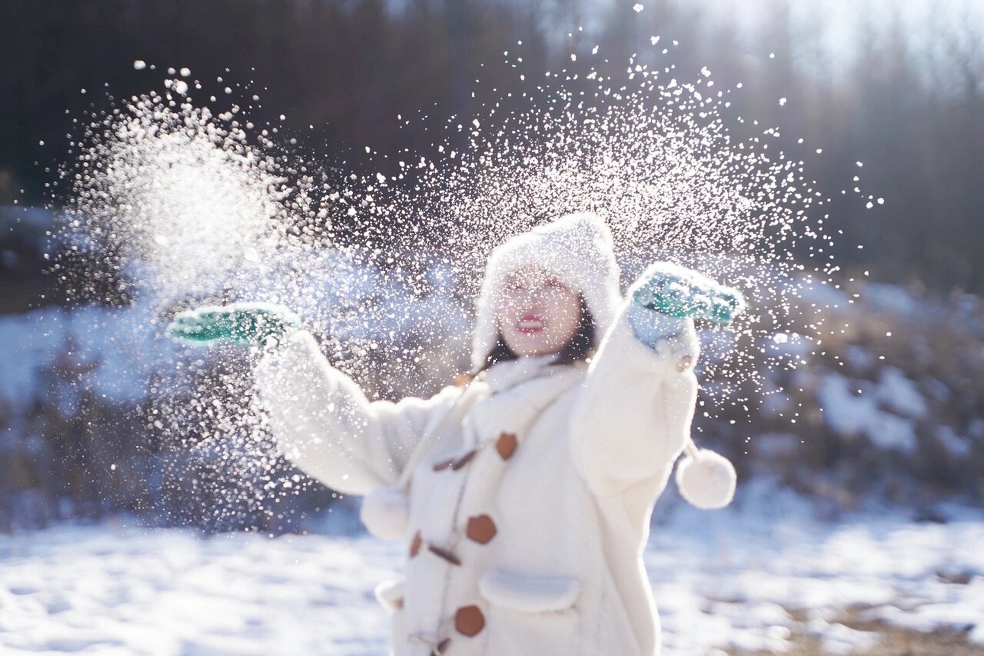 下雪拍照