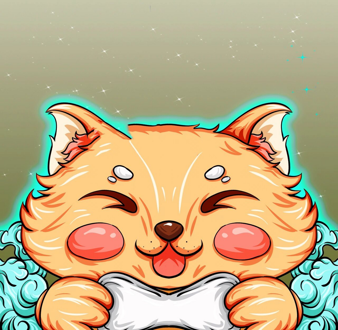 原创插画(可爱小动物)大头照 近期摸鱼插画 一组可爱小动物插画 可可