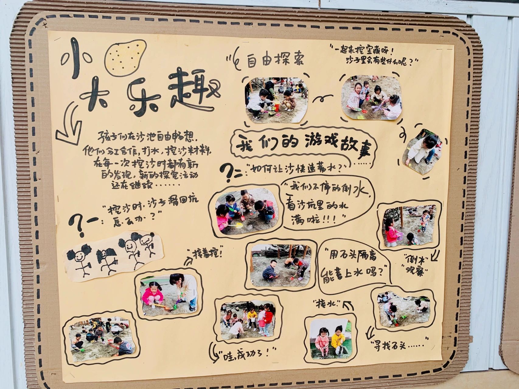 幼儿园自主游戏环创《沙水区》