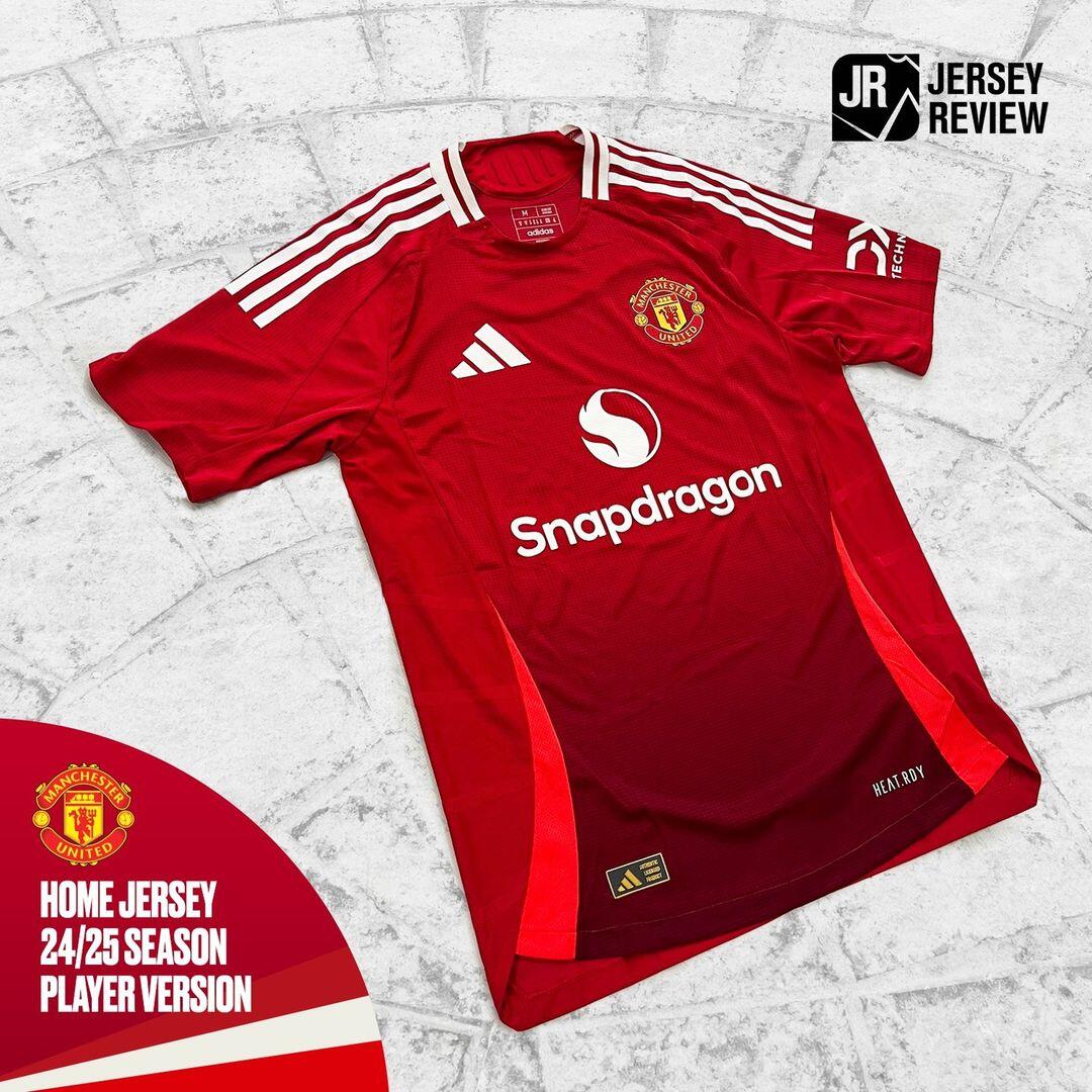 曼联新赛季主场球员版球衣细节图