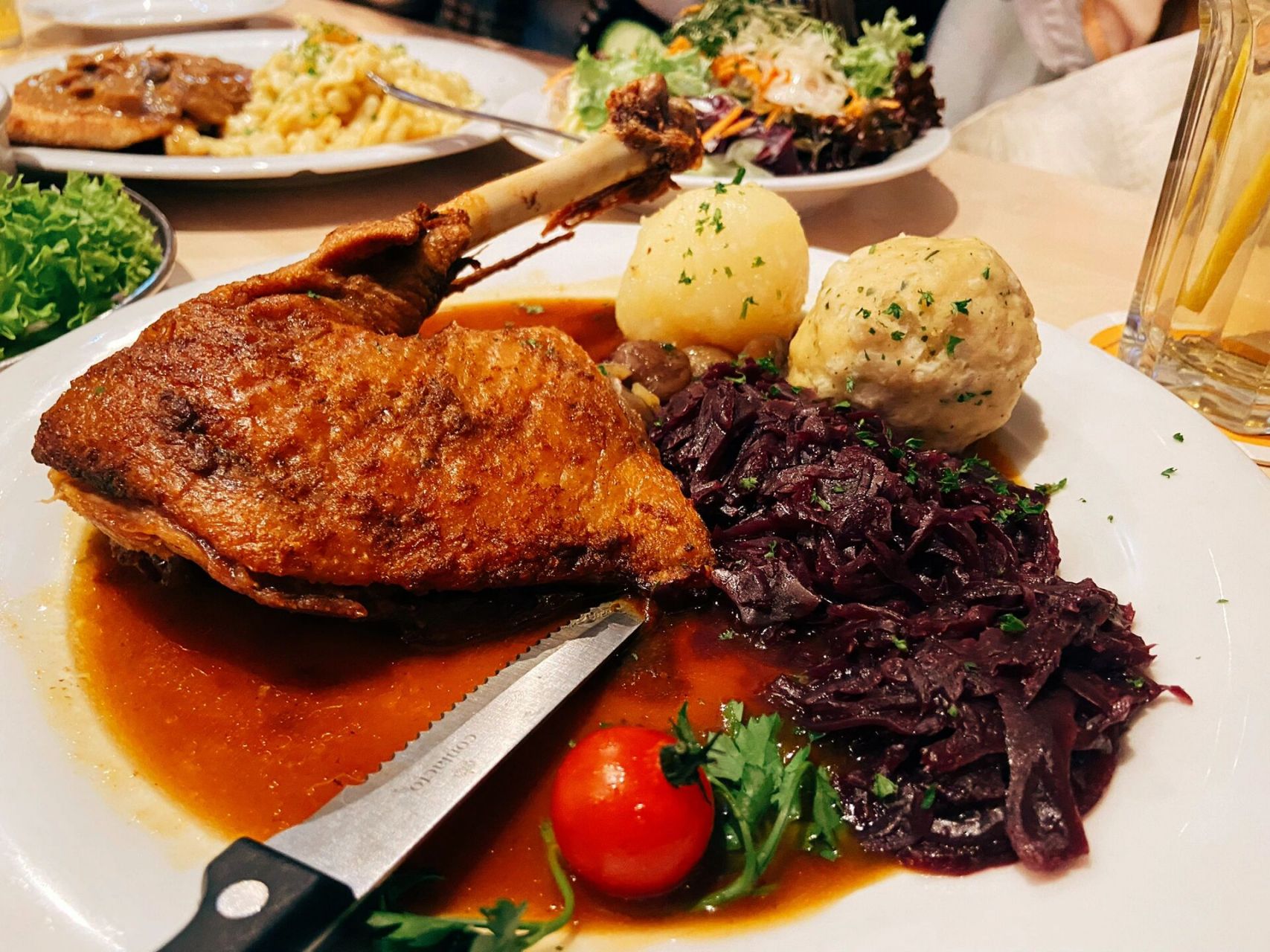 法兰克福9990传统德国美食90烤鹅猪肘香肠 法兰克福只有好吃的