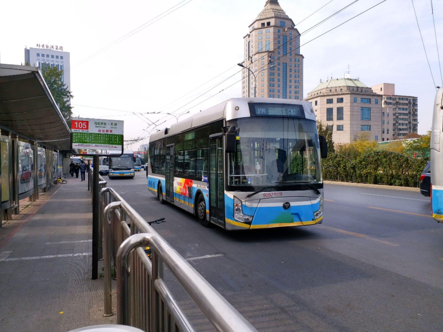 北京电车105路图片