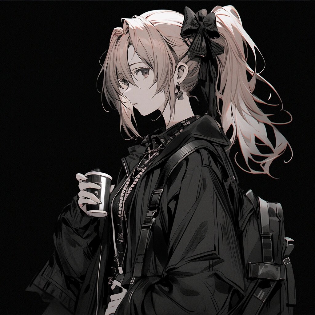 黑色系女生头像