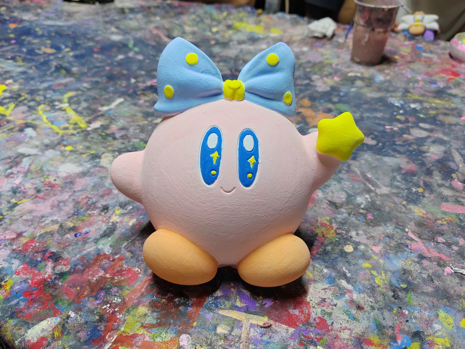 星之卡比石膏娃娃涂色(原相机版)  粉77白77肉色 橙77白 蓝加白