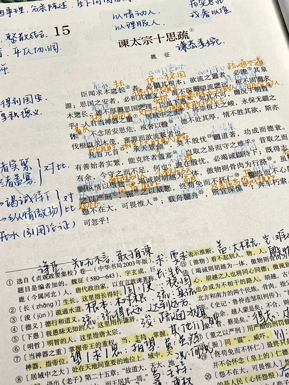《谏太宗十思疏》 《谏太宗十思疏》课堂笔记