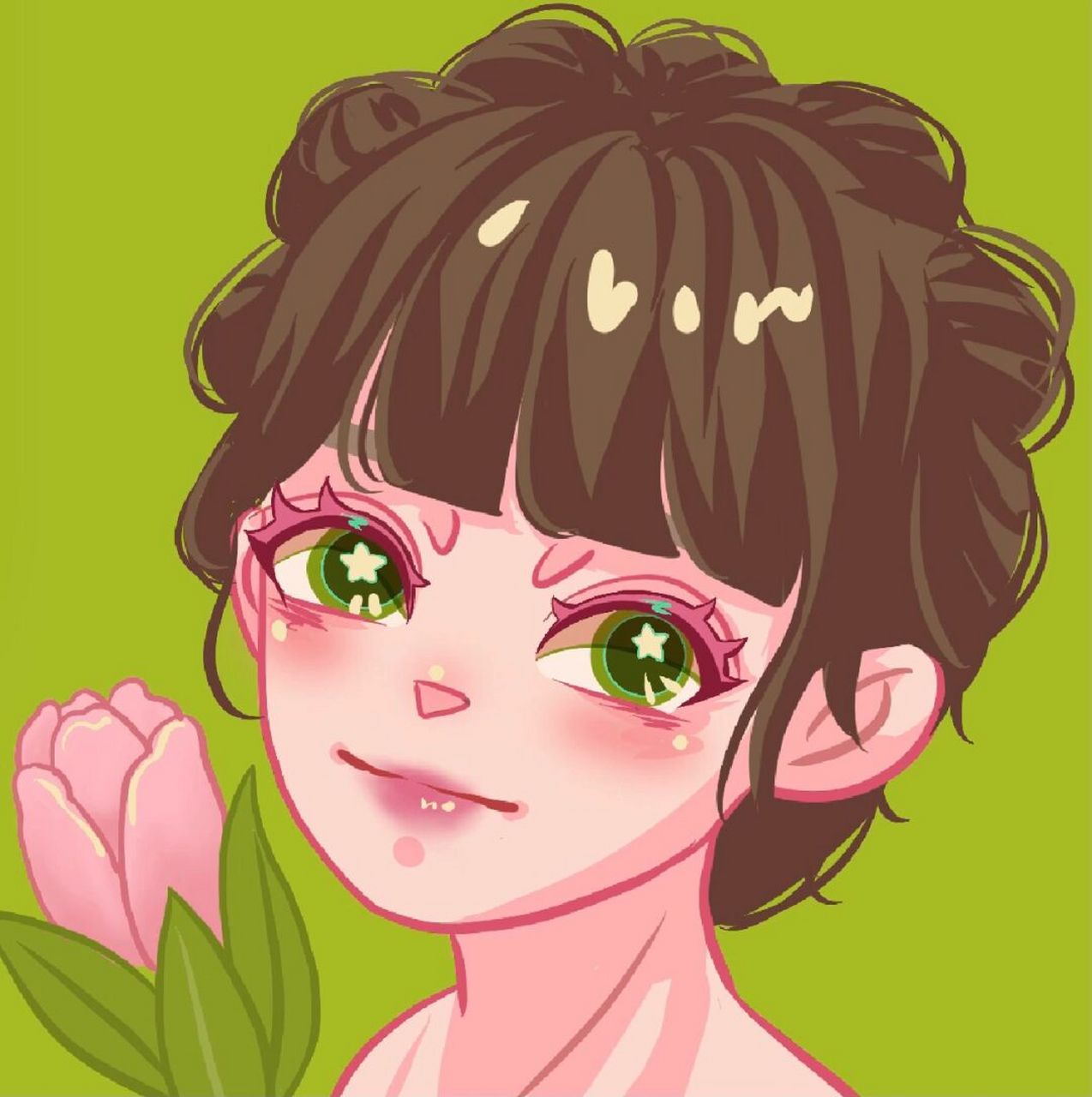 卡通头像 | 郁金香93女孩～ 目前为止最满意的一张,画的是的plmm