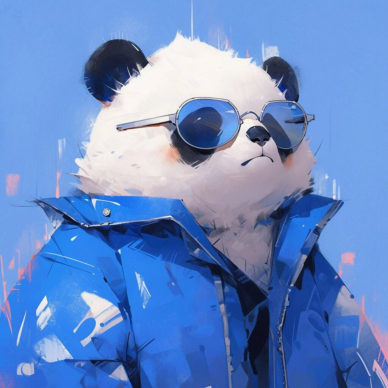 蓝色风暴97酷酷的眼镜熊猫 酷酷熊猫宝宝97戴眼镜不是为了遮住黑