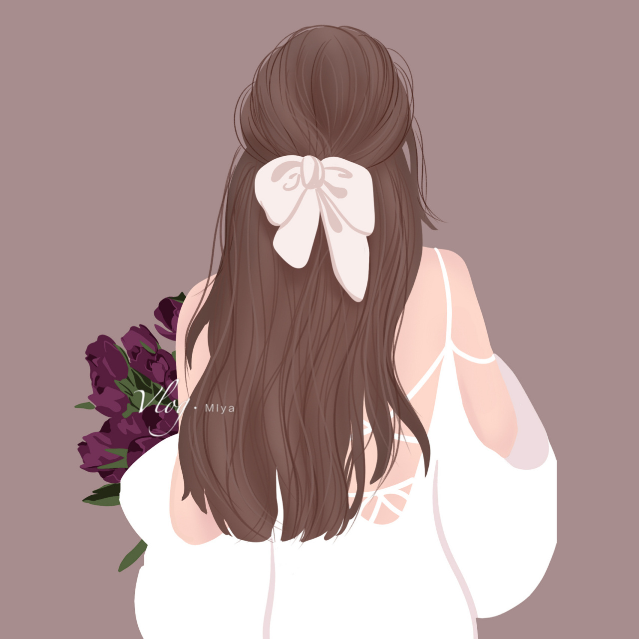 插画头像/背影女孩 好久没更新啦,最近画了一组背影女孩,背影太好看了