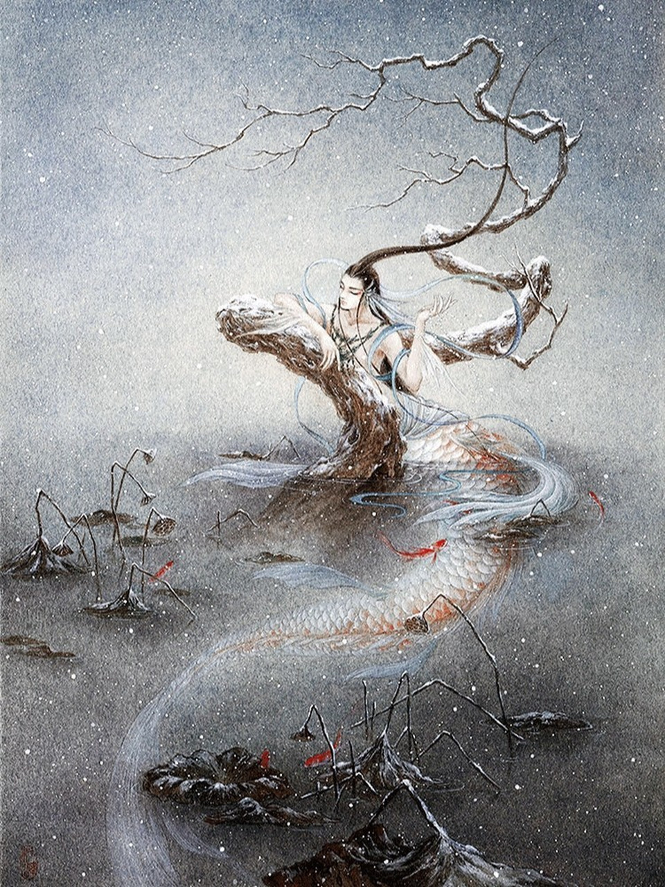 《山海经》插画,90后画师杉泽的瑰丽想象～ 自从杉泽开始画"中国百鬼"
