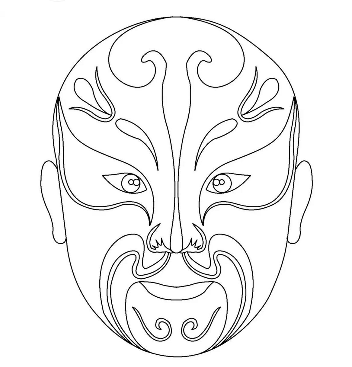 脸谱简笔画,幼儿园简笔画,说唱脸谱 脸谱简笔画,幼儿园简笔画,说唱