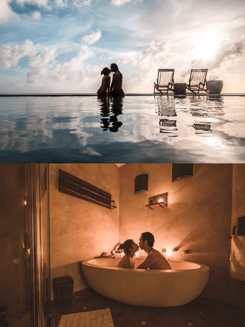 晚为什么 情侣浴缸洗澡画面情侣泡浴缸落地窗旁浴缸里情人一起喝红酒