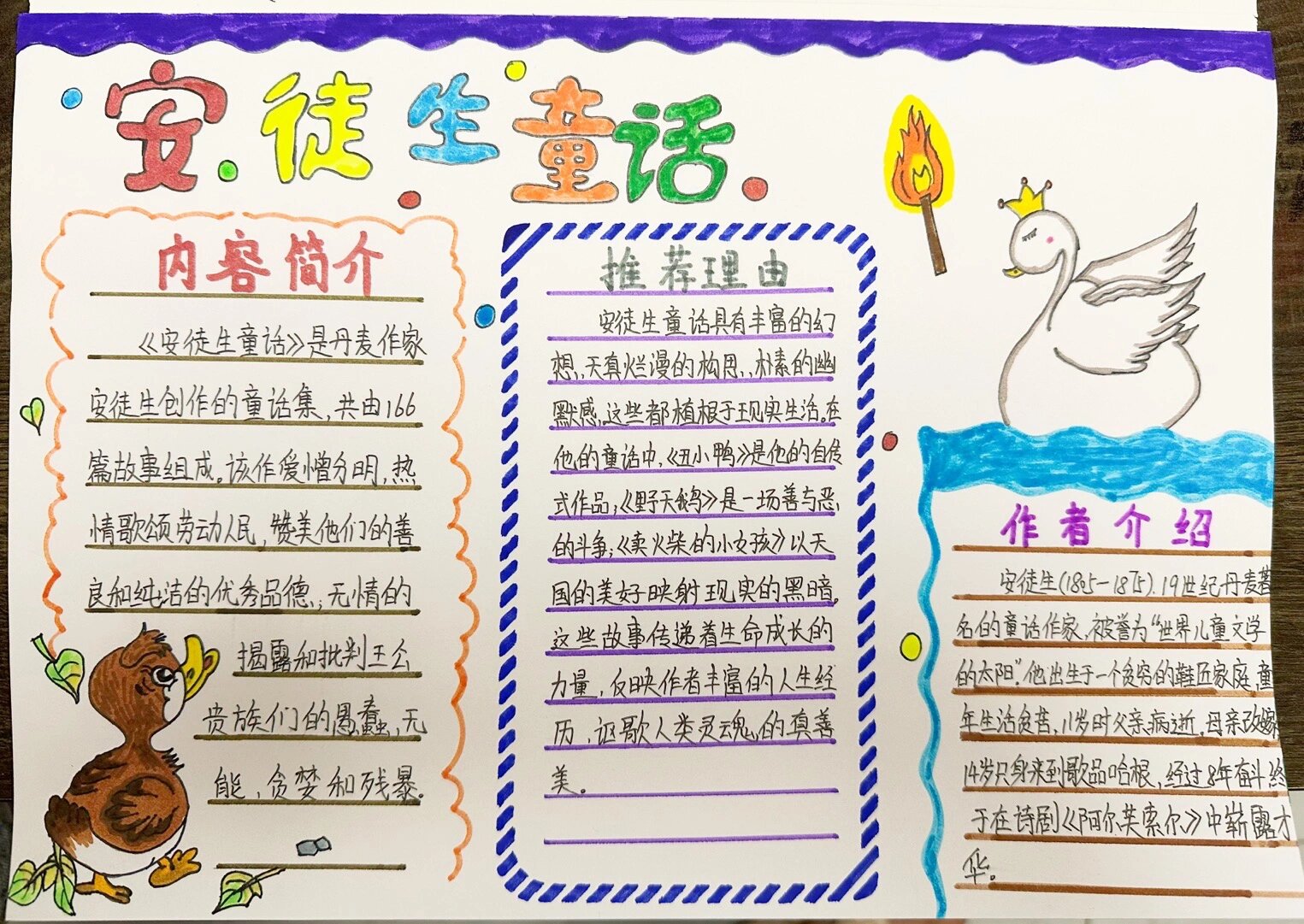 安徒生童话手抄报