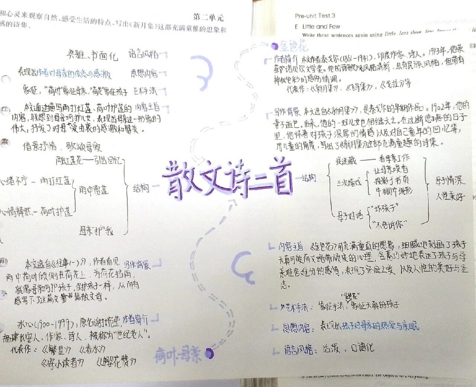 大学语文散文思维导图图片