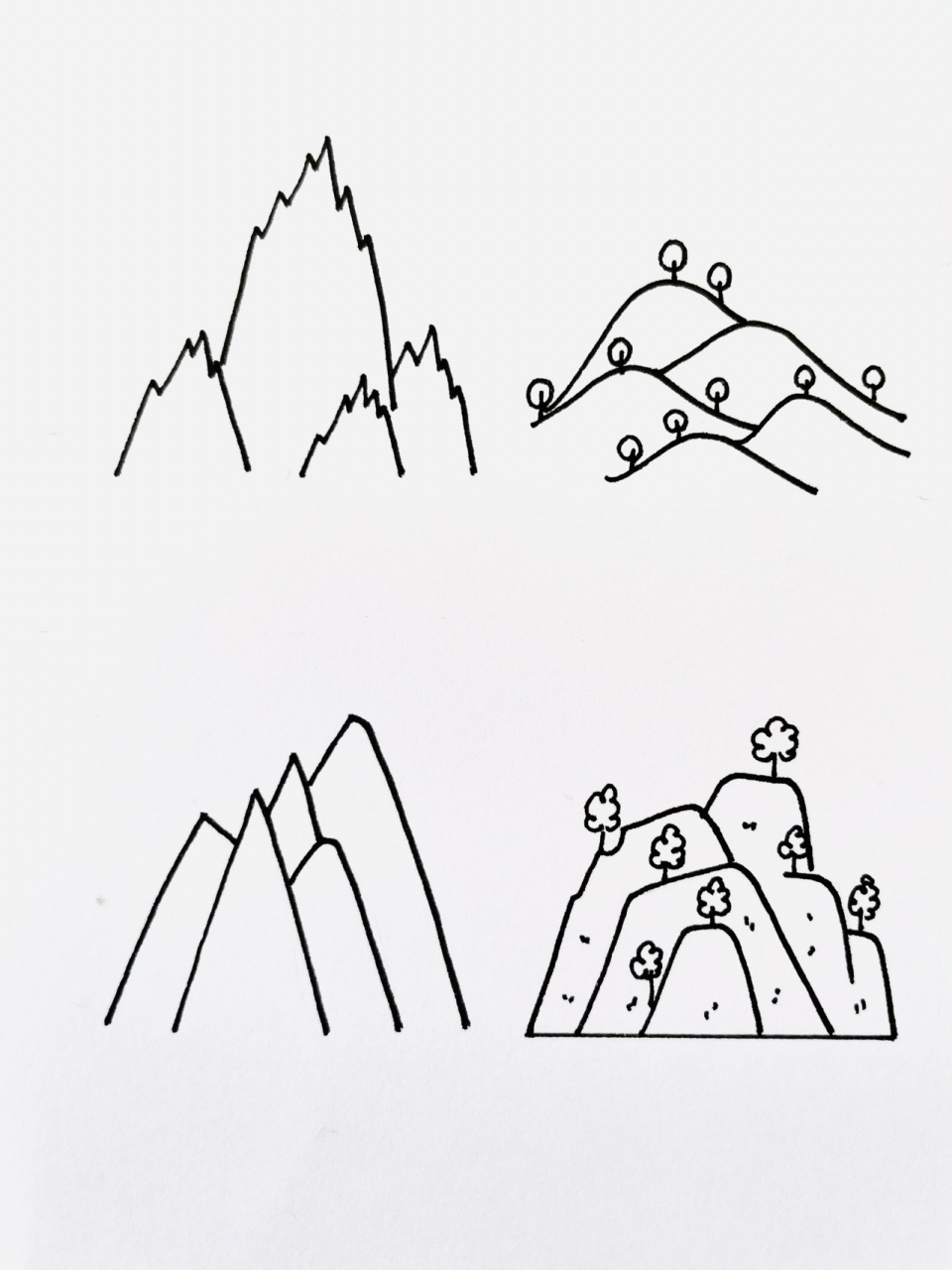 【简笔画】山峰7215 分享一组山的简笔画 还喜欢什么,欢迎留言给