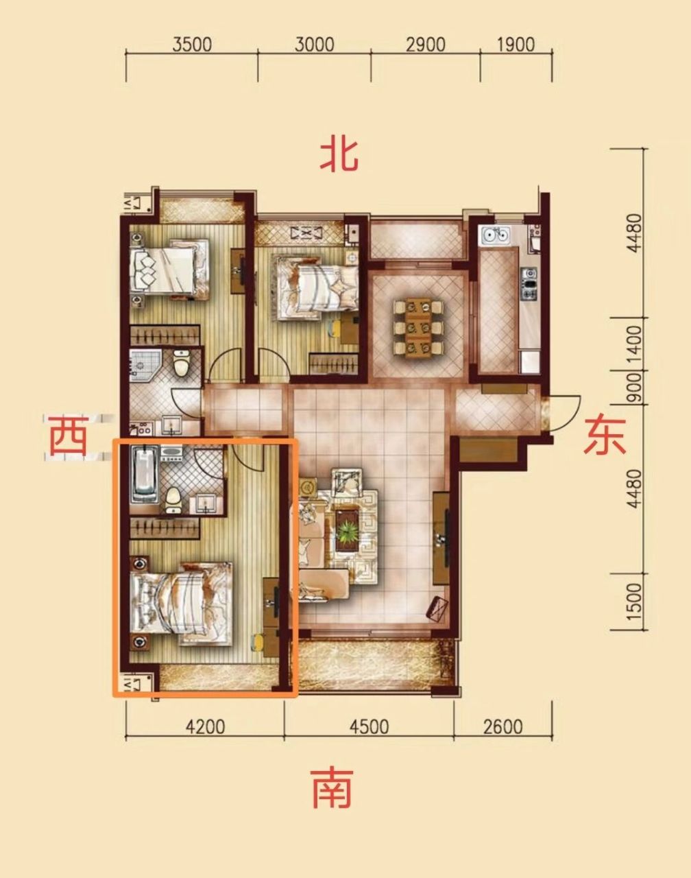 右内开门平面图图片