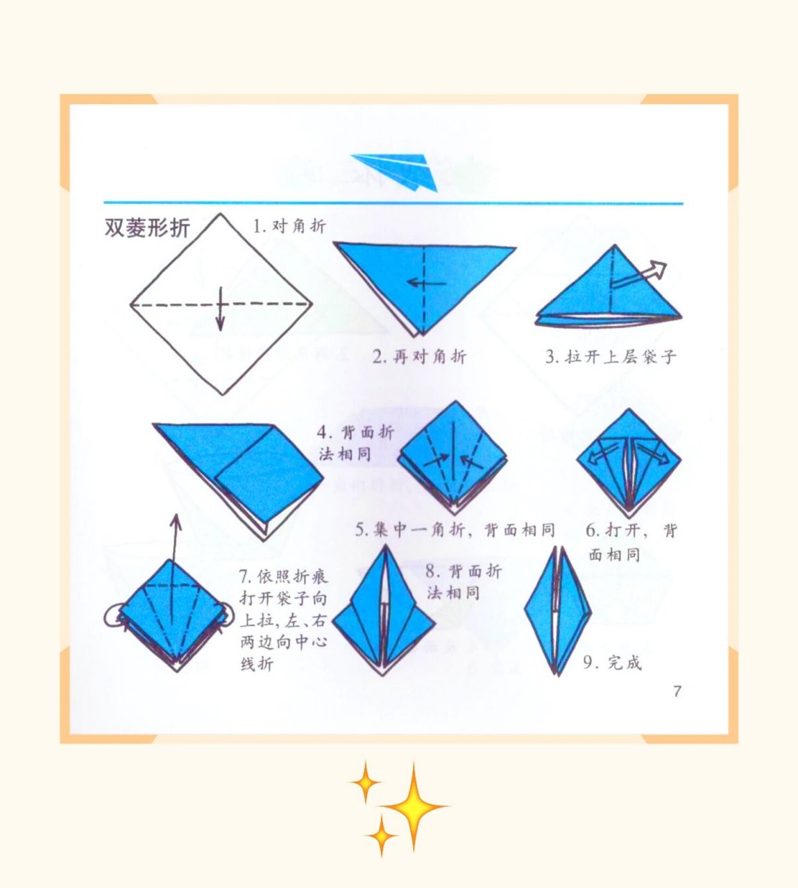 96幼儿手工折纸符号及图解基本折法简单图形