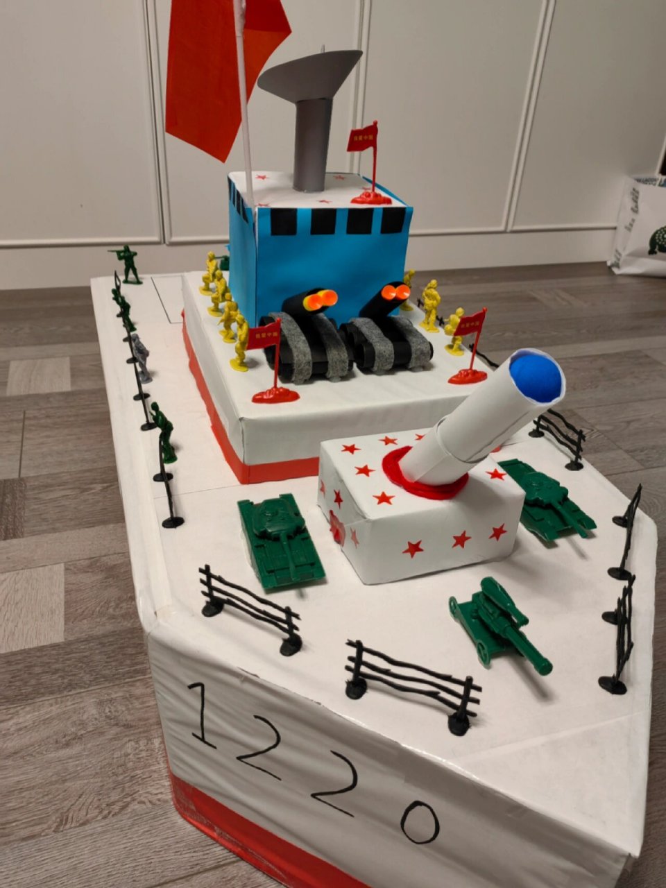 船只军舰手工作业|小学生科技节 一年一度的小学科技节,为了让儿子