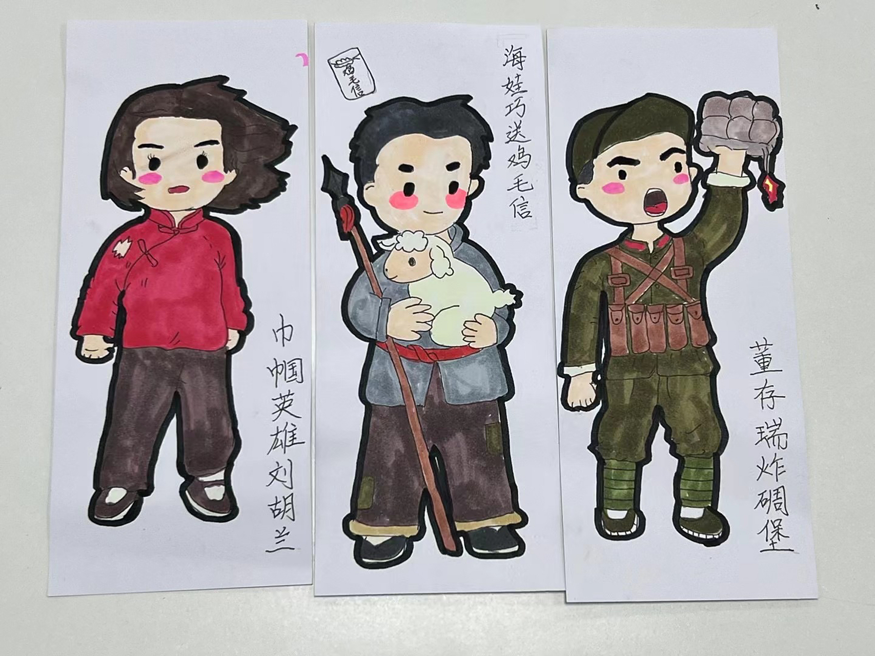 人物绘画|红色人物简笔画