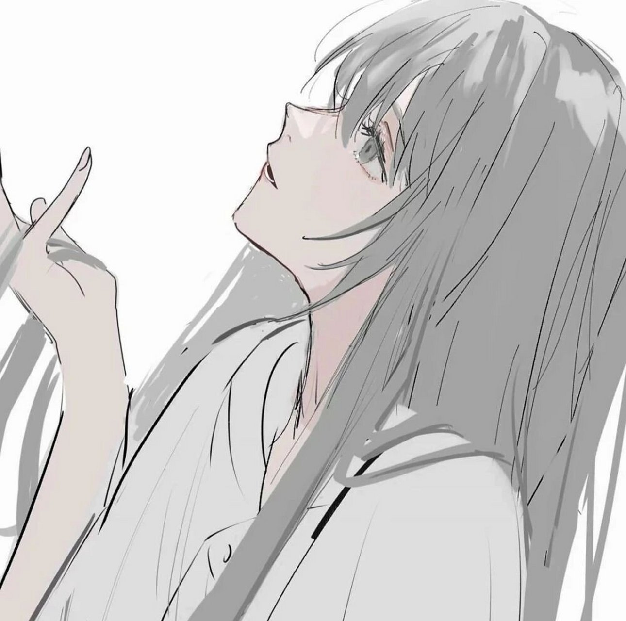 白色头发动漫女头 分享一波白色头发的动漫女生头像(侵删)