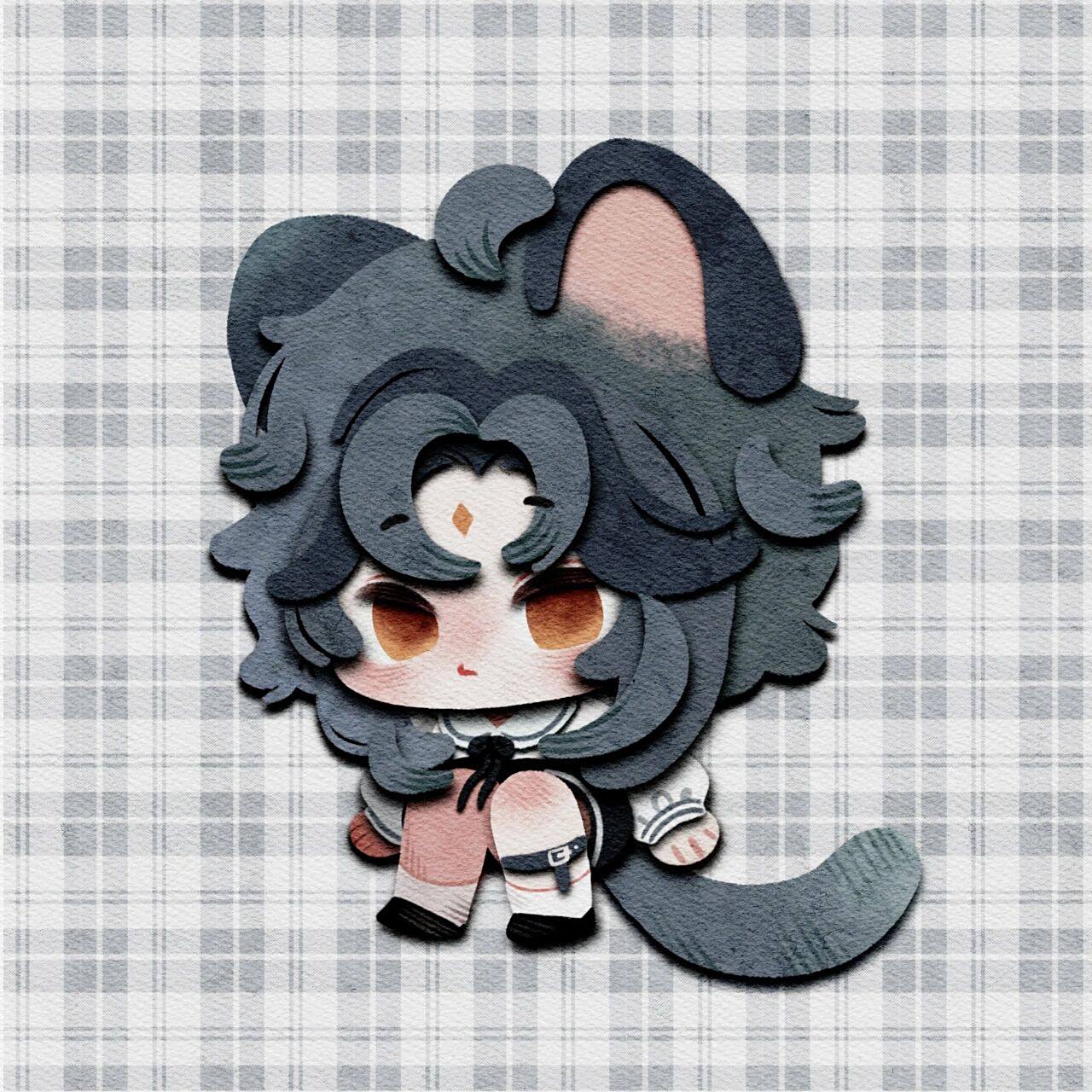 魈纸片人成品示意图. 这个图纸不分享.